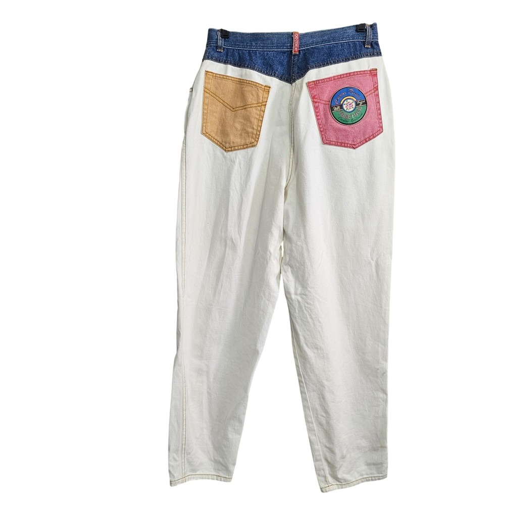 Vintage 90s Together Colorblock Mom Jeans 28" Deadstock Denim Pants Streetwear
